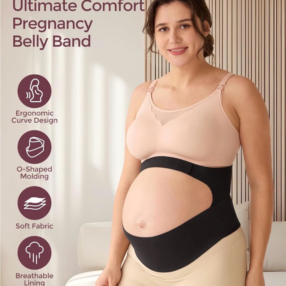 Ultimate Comfort Pregnancy Belly Band - Black